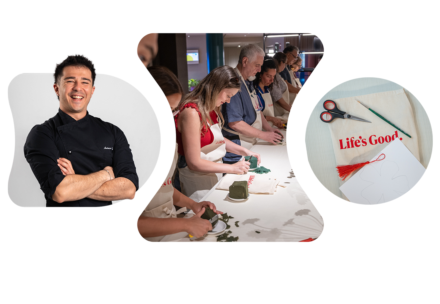 Lo chef Antonio La Cava e la community #LifeGenius durante un workshop Life's Good